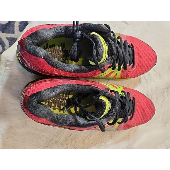 ASICS‎ GEL-Excel 33 2 Men's Red Neon Running Shoes Size 11 T315N - Picture 7 of 11